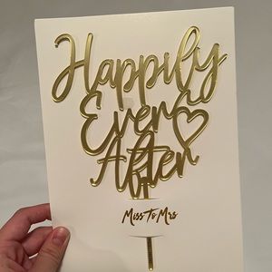 Miss to Mrs | “Happily Ever After” Cake Topper